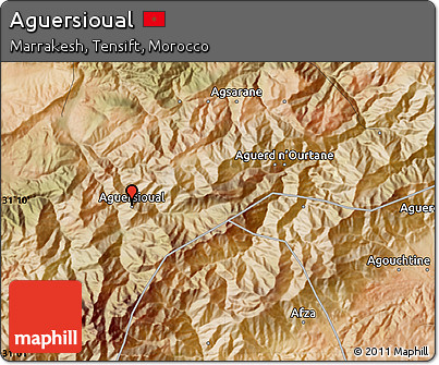 Satellite Map of Aguersioual