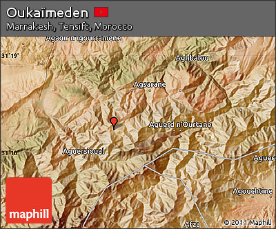 Satellite Map of Oukaïmeden