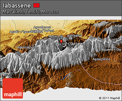 Physical Panoramic Map of Iabassene