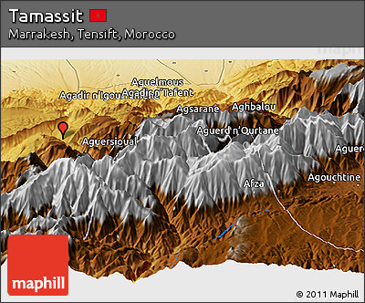 Physical Panoramic Map of Tamassit
