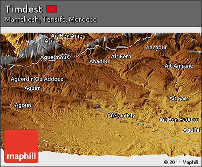 Physical Panoramic Map of Timdest