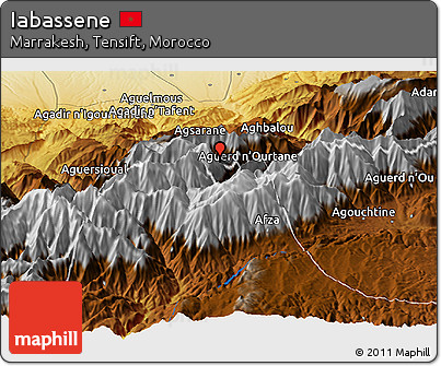 Physical Panoramic Map of Iabassene