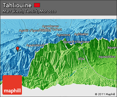 Political Panoramic Map of Tahliouine