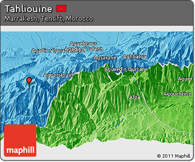 Political Panoramic Map of Tahliouine