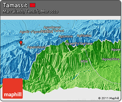 Political Panoramic Map of Tamassit