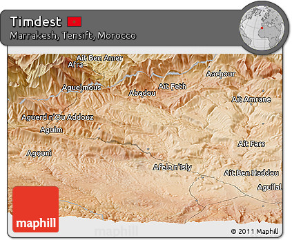 Satellite Panoramic Map of Timdest