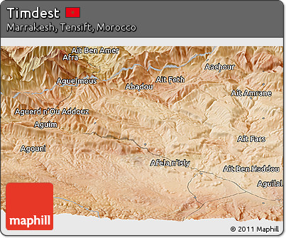 Satellite Panoramic Map of Timdest