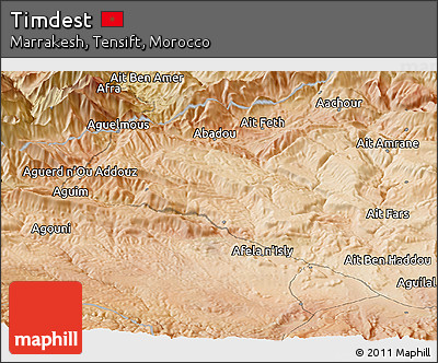 Satellite Panoramic Map of Timdest