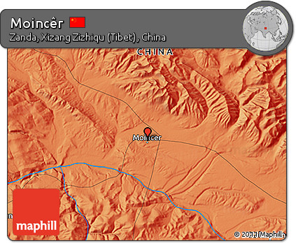 Political 3D Map of Moincêr
