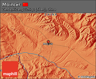 Political 3D Map of Moincêr