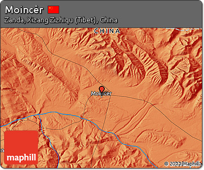 Political 3D Map of Moincêr