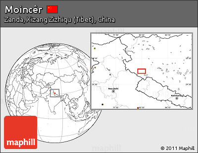 Blank Location Map of Moincêr