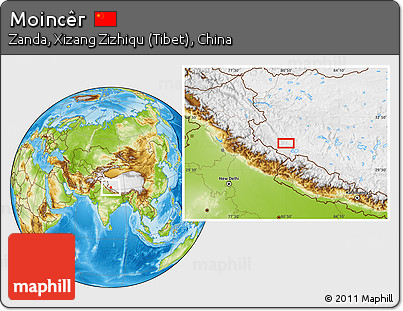Physical Location Map of Moincêr