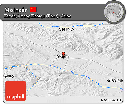 Physical Panoramic Map of Moincêr