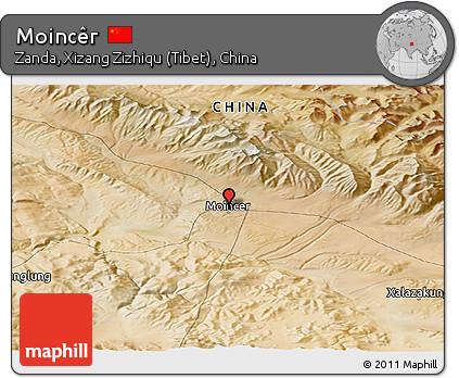 Satellite Panoramic Map of Moincêr