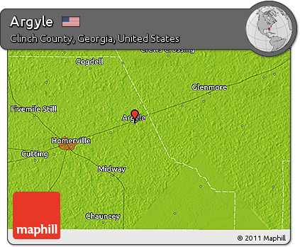 Physical 3D Map of Argyle