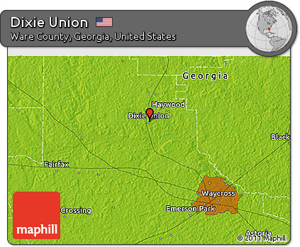 Physical 3D Map of Dixie Union