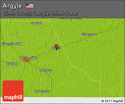 Physical 3D Map of Argyle