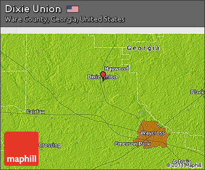Physical 3D Map of Dixie Union