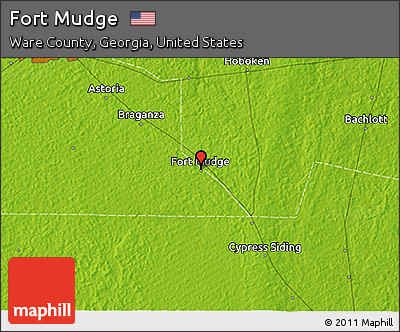 Physical 3D Map of Fort Mudge