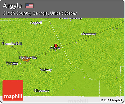 Physical 3D Map of Argyle