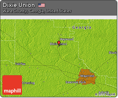 Physical 3D Map of Dixie Union