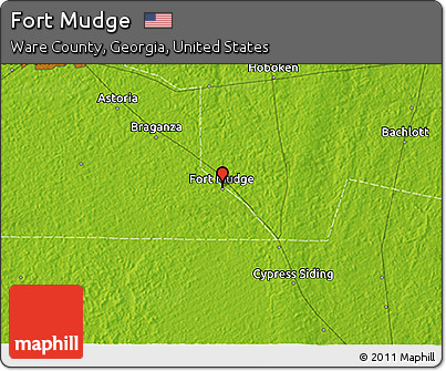 Physical 3D Map of Fort Mudge