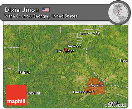 Satellite 3D Map of Dixie Union