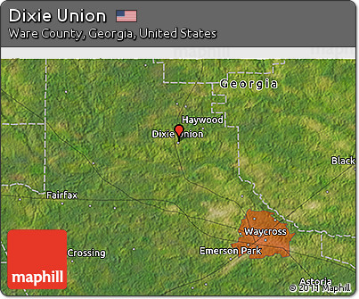Satellite 3D Map of Dixie Union