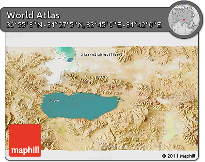 Satellite 3D Map of the Area around 31° 11' 6" N, 84° 13' 29" E