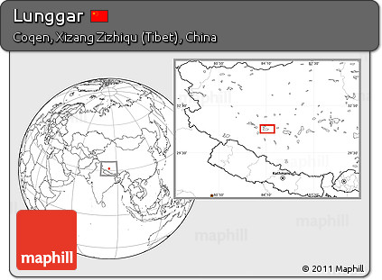 Blank Location Map of Lunggar