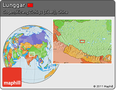 Political Location Map of Lunggar