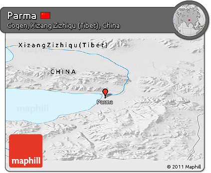 Physical Panoramic Map of Parma