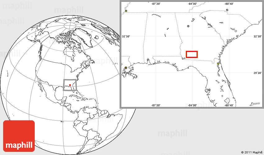 Blank Location Map of Camilla