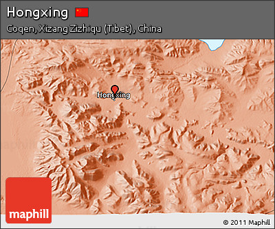 Political 3D Map of Hongxing