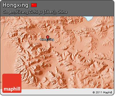 Political 3D Map of Hongxing
