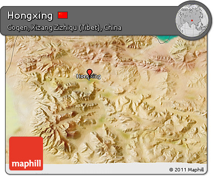 Satellite 3D Map of Hongxing
