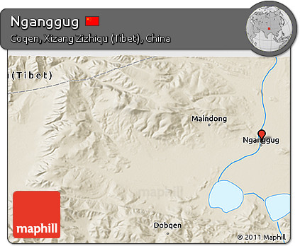 Shaded Relief 3D Map of Nganggug
