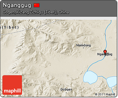 Shaded Relief 3D Map of Nganggug