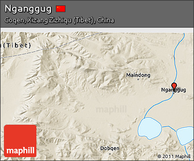 Shaded Relief 3D Map of Nganggug