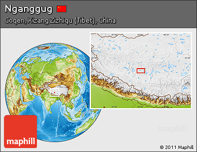 Physical Location Map of Nganggug
