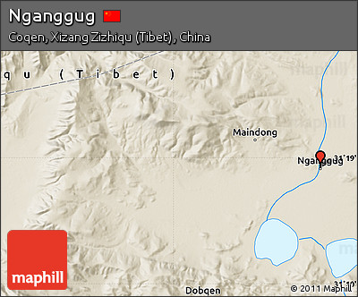 Shaded Relief Map of Nganggug
