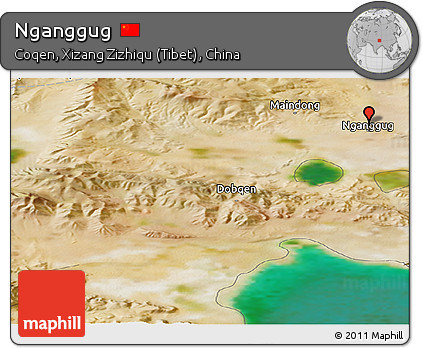 Satellite Panoramic Map of Nganggug