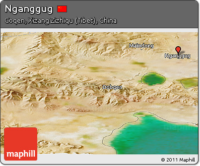 Satellite Panoramic Map of Nganggug