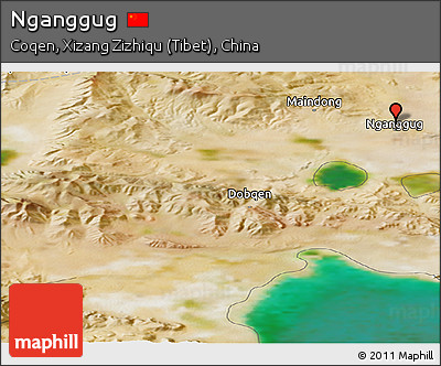 Satellite Panoramic Map of Nganggug
