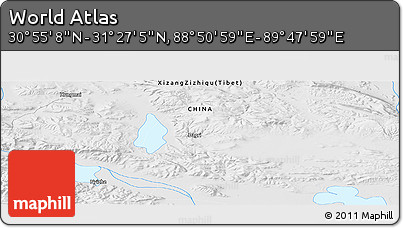 Physical Panoramic Map of the Area around 31° 11' 6" N, 89° 19' 29" E