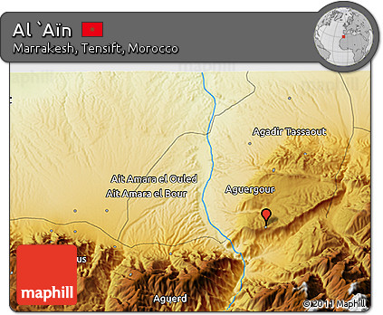 Physical 3D Map of Al `Aïn