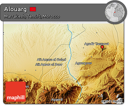 Physical 3D Map of Alouarg