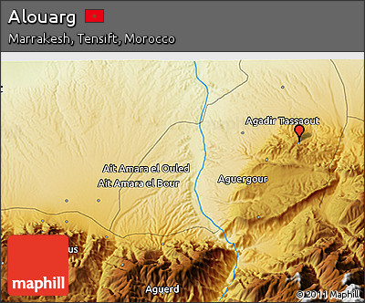 Physical 3D Map of Alouarg