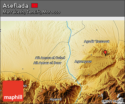 Physical 3D Map of Aseflada